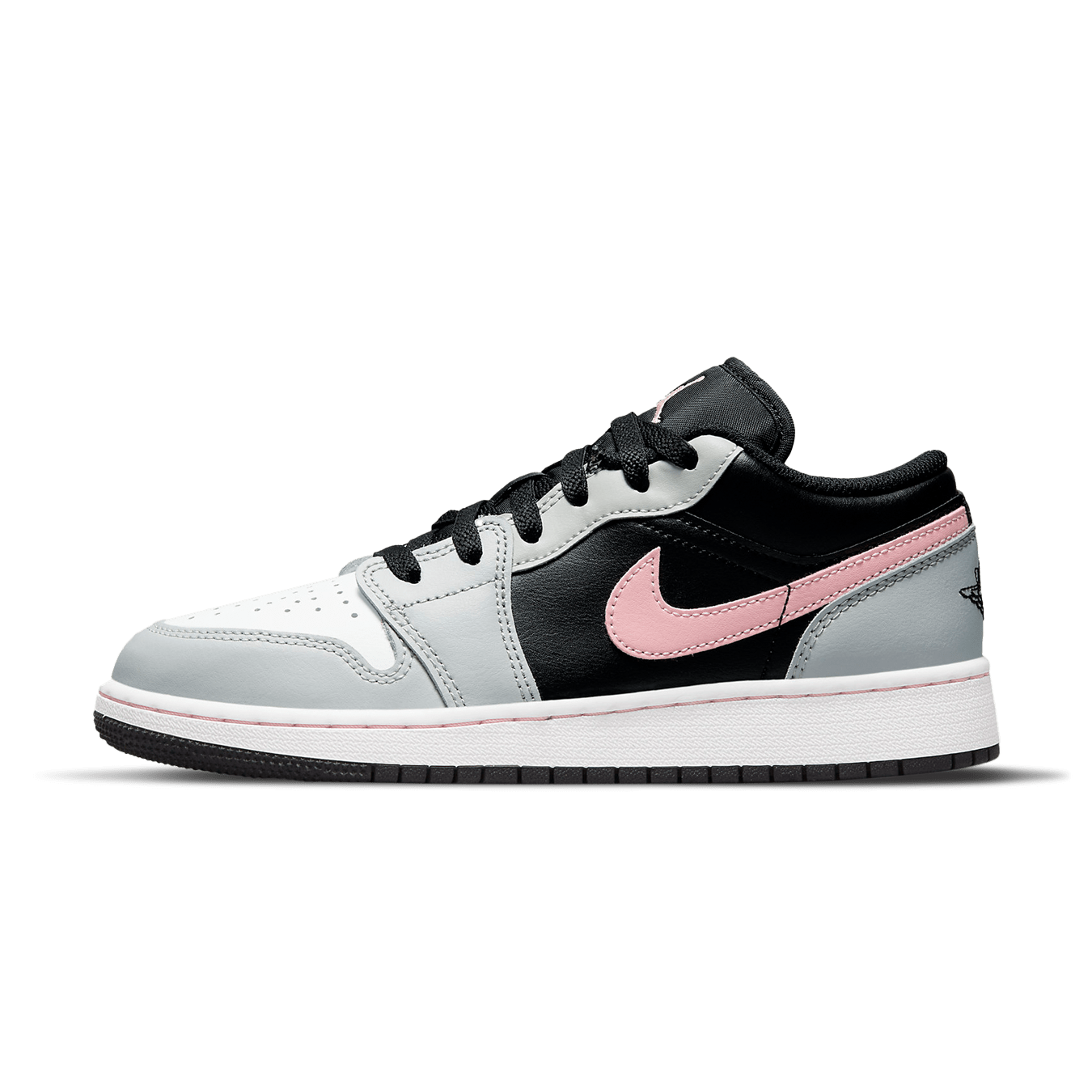 Air Jordan 1 Low GS 'Grey Fog Bleached Coral' — UK 13.5 | EU 32 | US 1Y — Front View