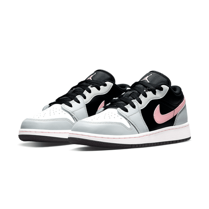 Air Jordan 1 Low GS 'Grey Fog Bleached Coral' — UK 13.5 | EU 32 | US 1Y — Side View