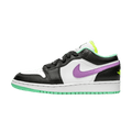 Air Jordan 1 Low GS 'White Violet Shock' — UK 13.5 | EU 32 | US 1Y — Front View