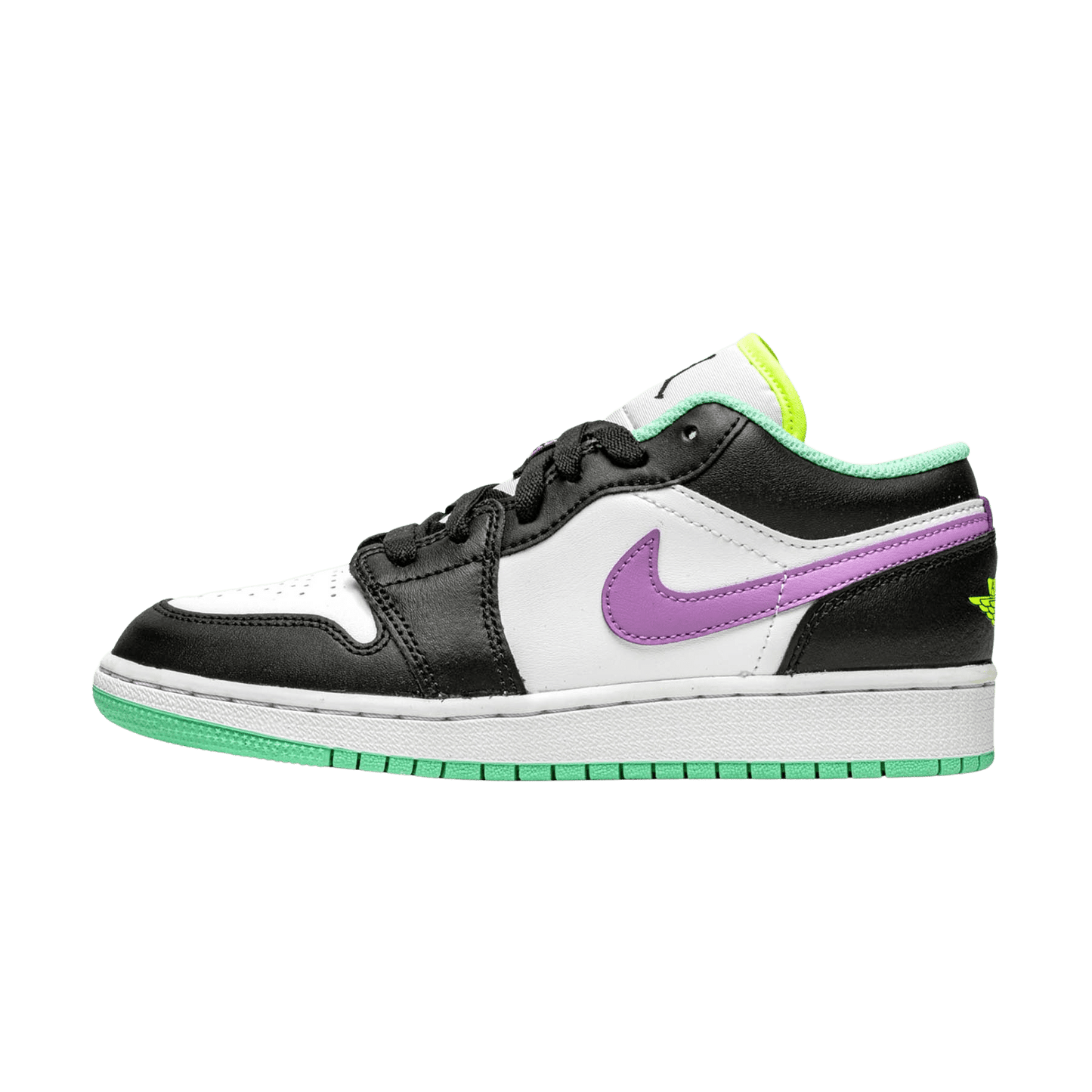 Air Jordan 1 Low GS 'White Violet Shock' — UK 13.5 | EU 32 | US 1Y — Front View