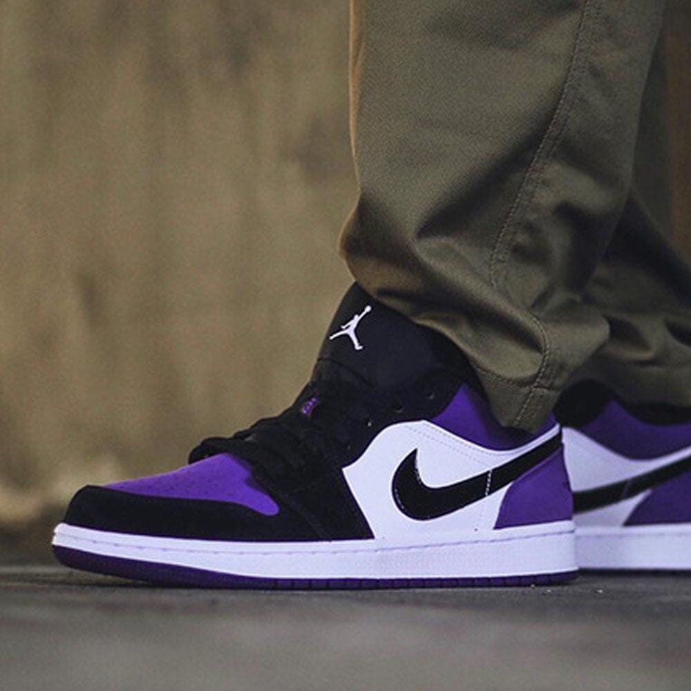 Air Jordan 1 Low 'Court Purple' 2019 — UK 3 | EU 35.5 | US 3.5 — Lifestyle View