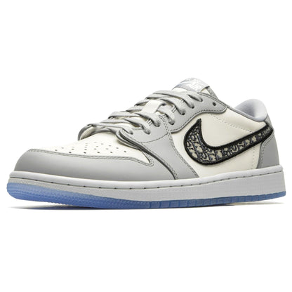 Dior x Air Jordan 1 Low — UK 3 | EU 35.5 | US 3.5 — Top View