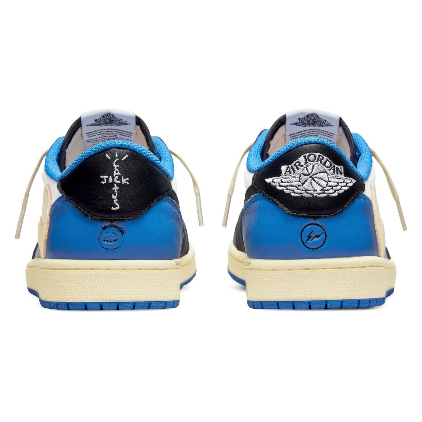 Fragment Design x Travis Scott x Air Jordan 1 Retro Low — UK 3 | EU 35.5 | US 3.5 — Top View