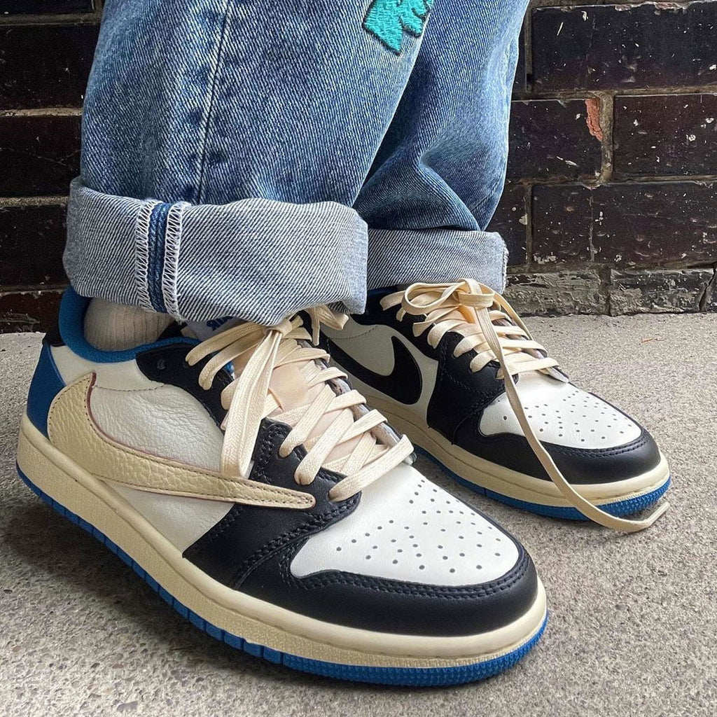 Fragment Design x Travis Scott x Air Jordan 1 Retro Low — UK 3 | EU 35.5 | US 3.5 — Alternate View 8