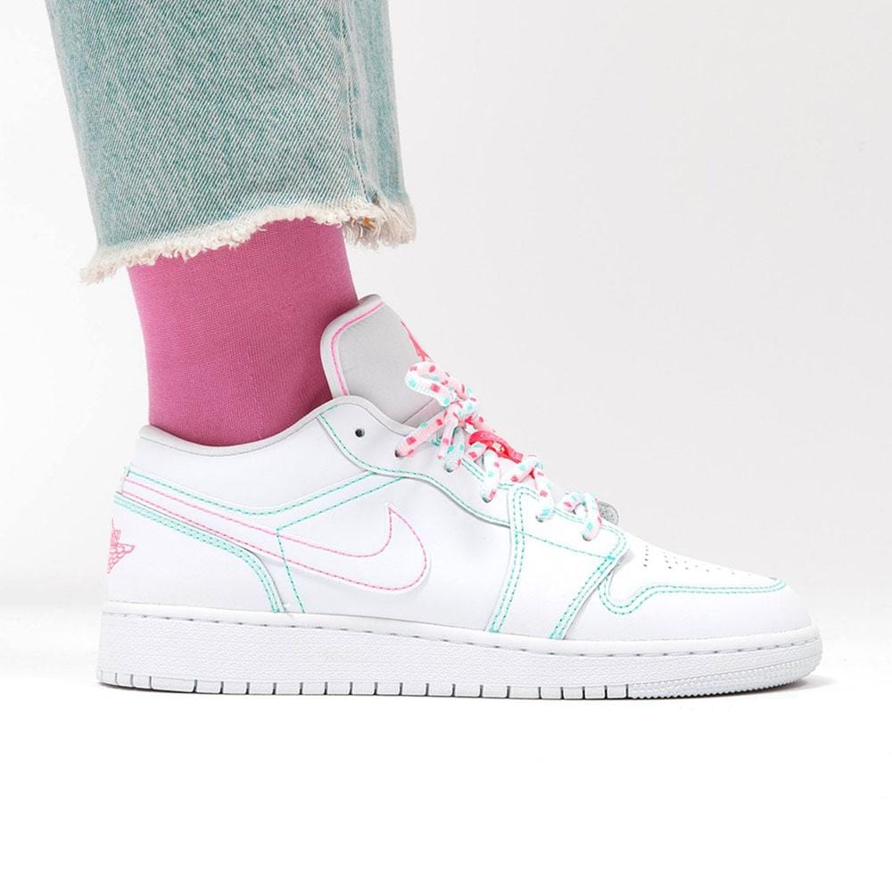 Air Jordan 1 Low GS 'Aurora Green' — UK 13.5 | EU 32 | US 1Y — Lifestyle View