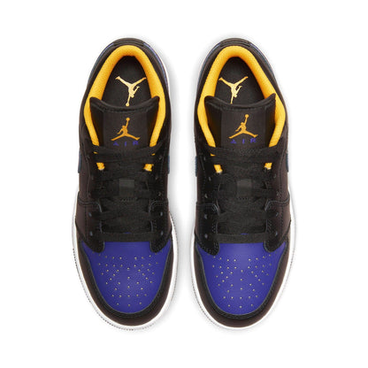 Air Jordan 1 Low GS 'Lakers' — UK 13.5 | EU 32 | US 1Y — Back View