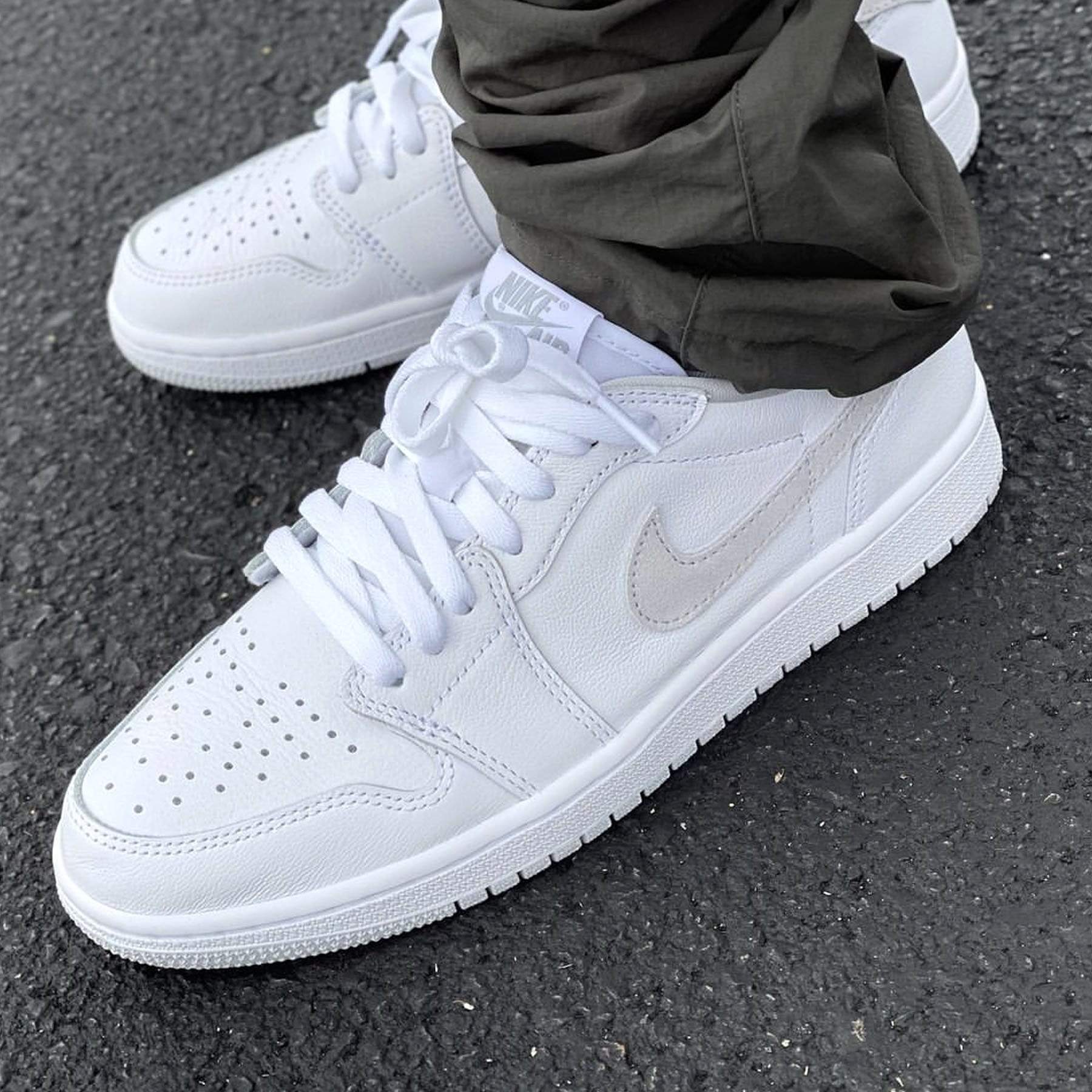 Air Jordan 1 Retro Low OG 'Neutral Grey' 2021 — UK 3 | EU 35.5 | US 3.5 — Lifestyle View