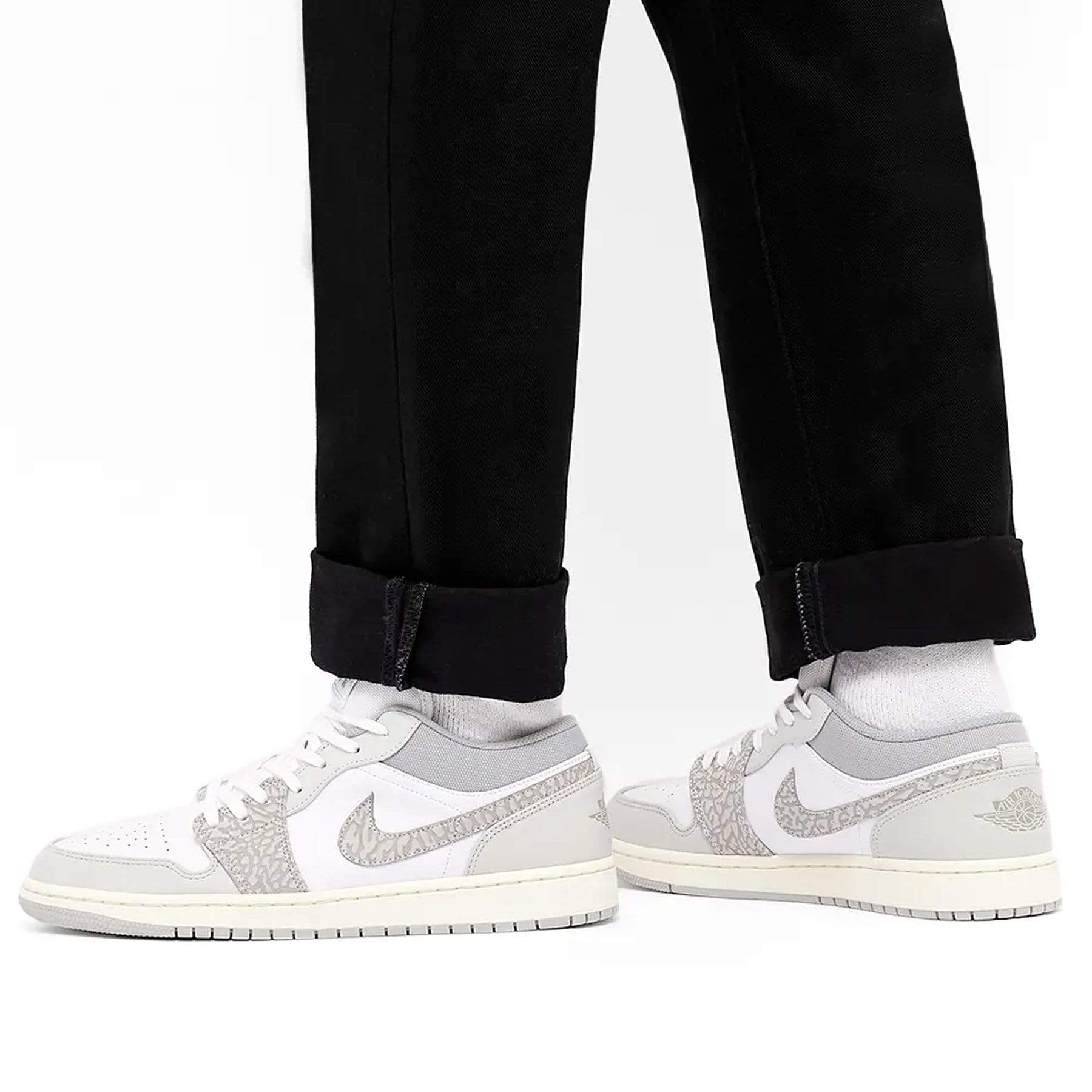 Air Jordan 1 Low Premium 'Elephant Print' — UK 3 | EU 35.5 | US 3.5 — Detail View