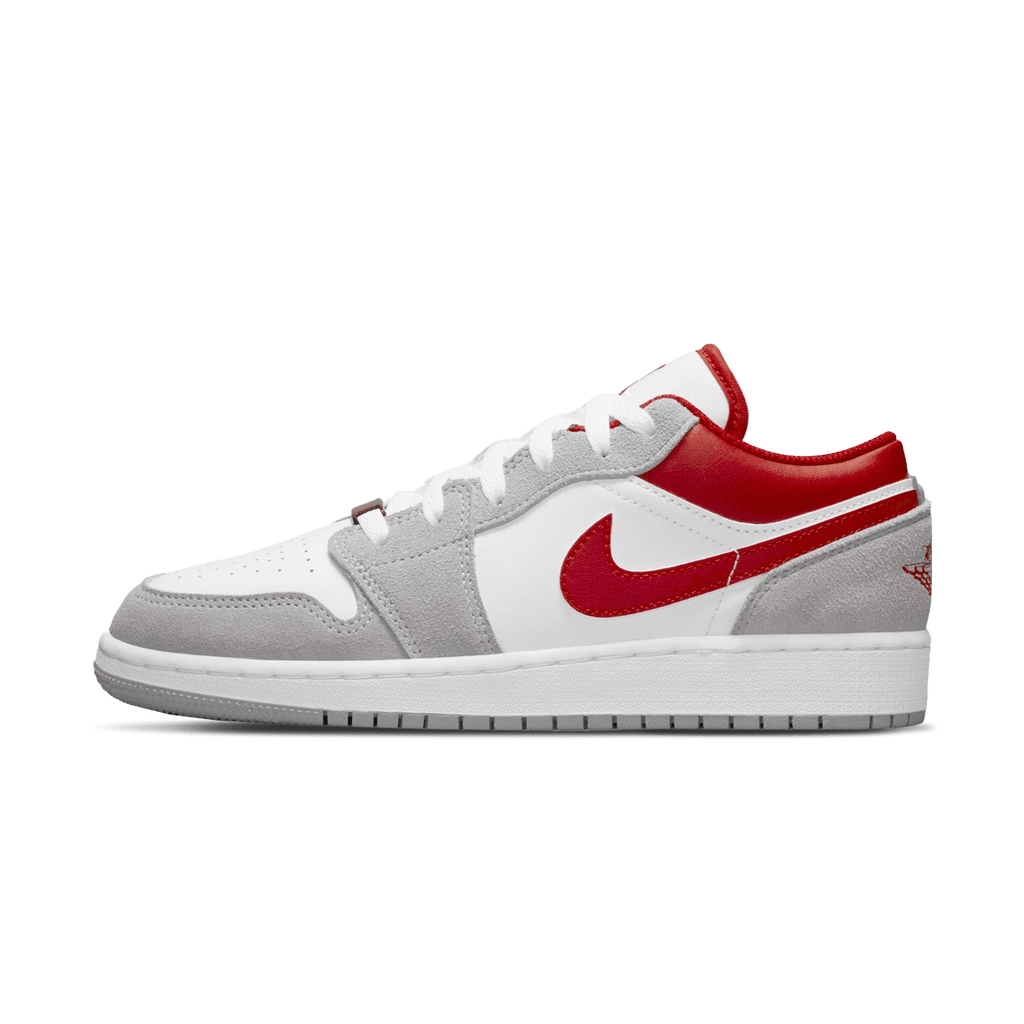 Air Jordan 1 Low SE GS 'Light Smoke Grey Gym Red' — UK 13.5 | EU 32 | US 1Y — Front View