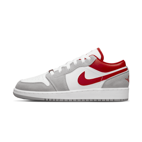 Air Jordan 1 Low SE GS 'Light Smoke Grey Gym Red' — UK 13.5 | EU 32 | US 1Y — Front View
