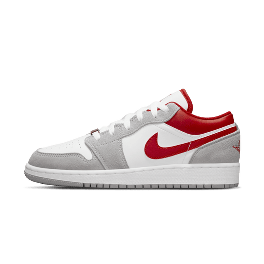 Air Jordan 1 Low SE GS 'Light Smoke Grey Gym Red' — UK 13.5 | EU 32 | US 1Y — Front View