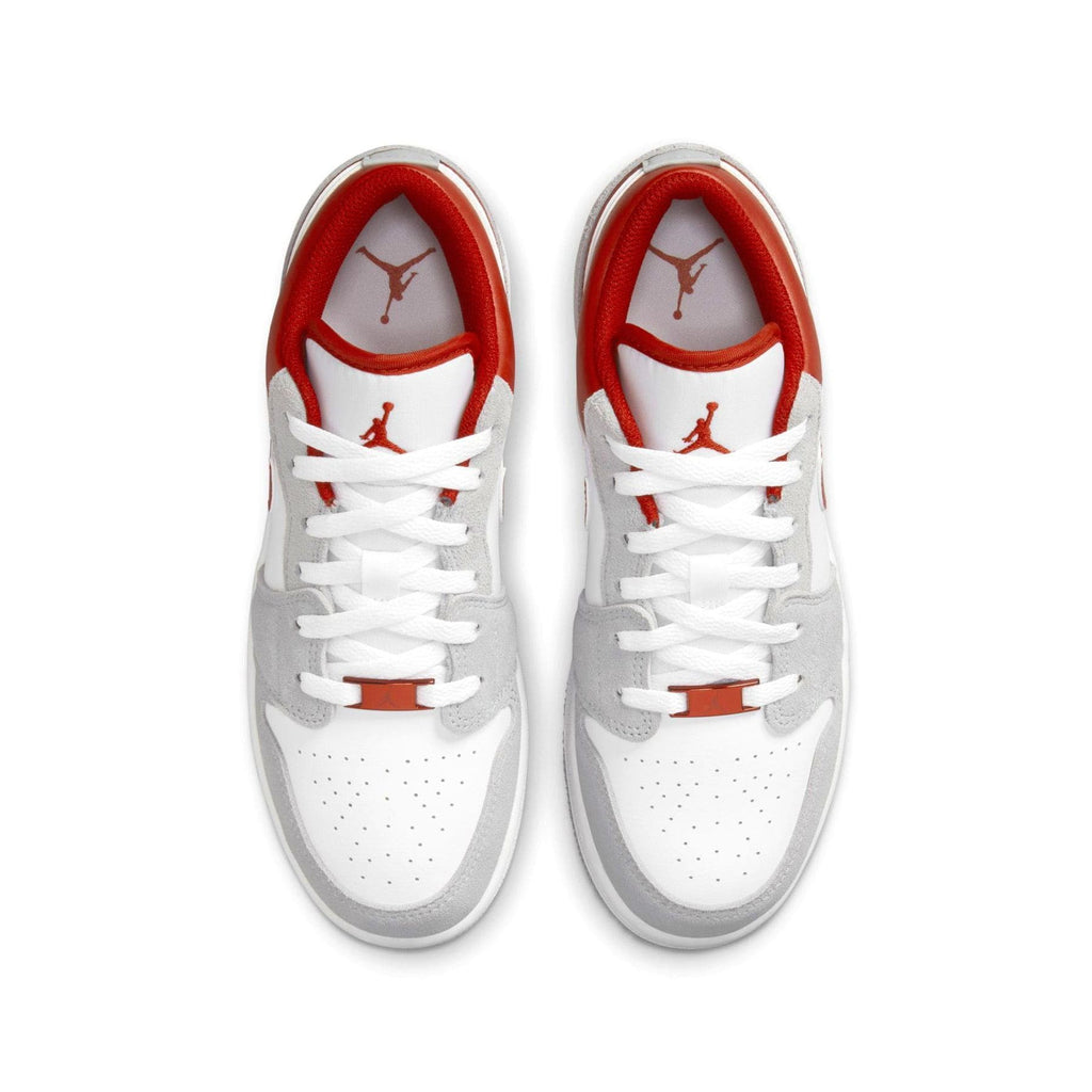 Air Jordan 1 Low SE GS 'Light Smoke Grey Gym Red' — UK 13.5 | EU 32 | US 1Y — Back View
