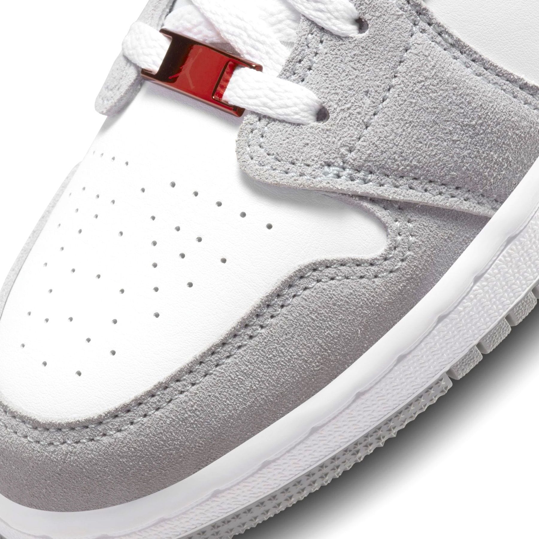 Air Jordan 1 Low SE GS 'Light Smoke Grey Gym Red' — UK 13.5 | EU 32 | US 1Y — Lifestyle View