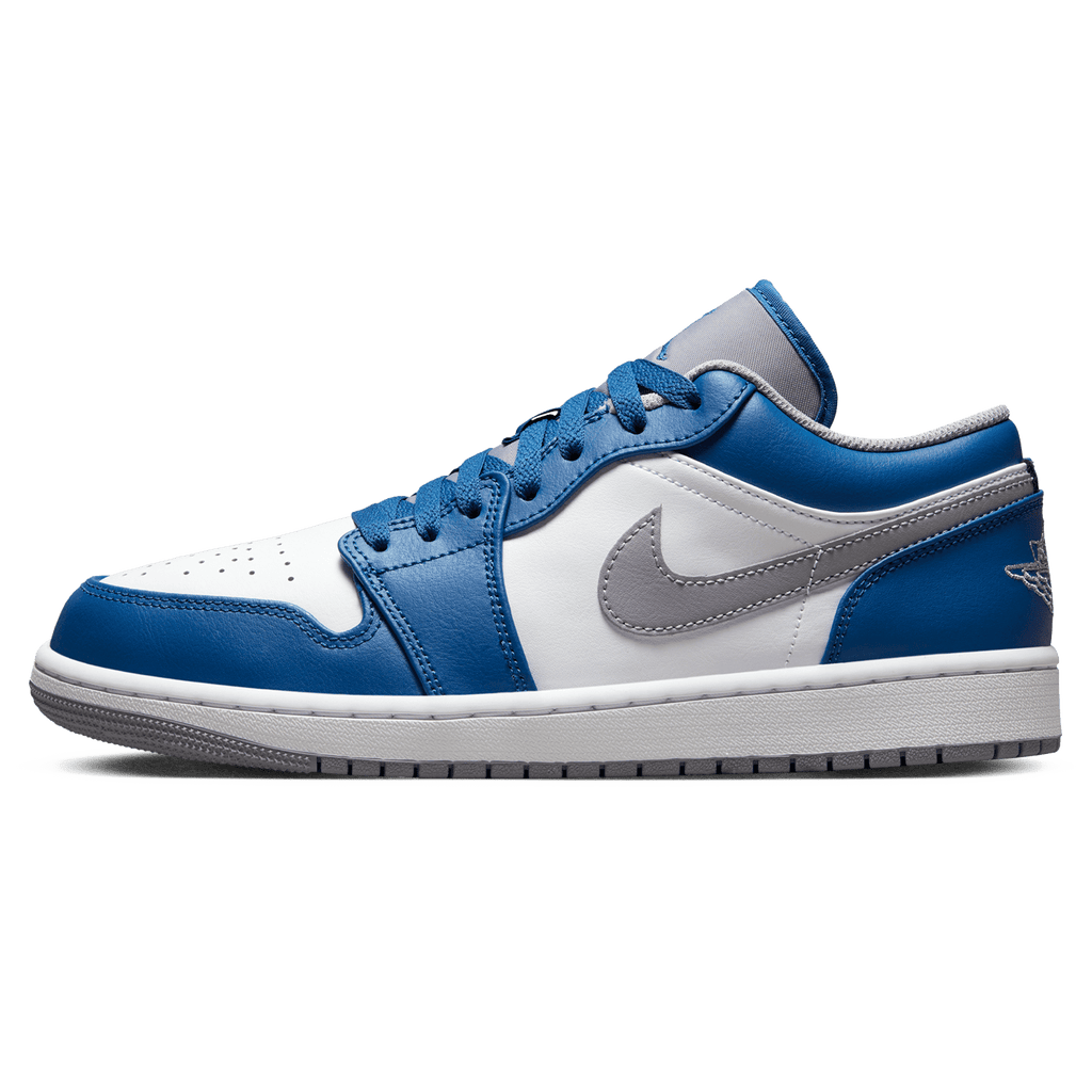 Air Jordan 1 Low 'True Blue Cement' — UK 3 | EU 35.5 | US 3.5 — Front View
