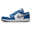 Air Jordan 1 Low 'True Blue Cement' — UK 3 | EU 35.5 | US 3.5 — Front View
