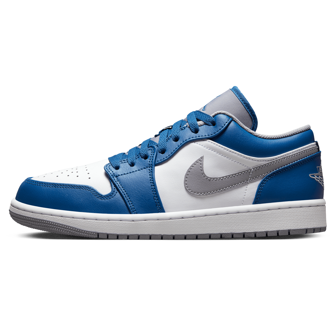 Air Jordan 1 Low 'True Blue Cement' — UK 3 | EU 35.5 | US 3.5 — Front View