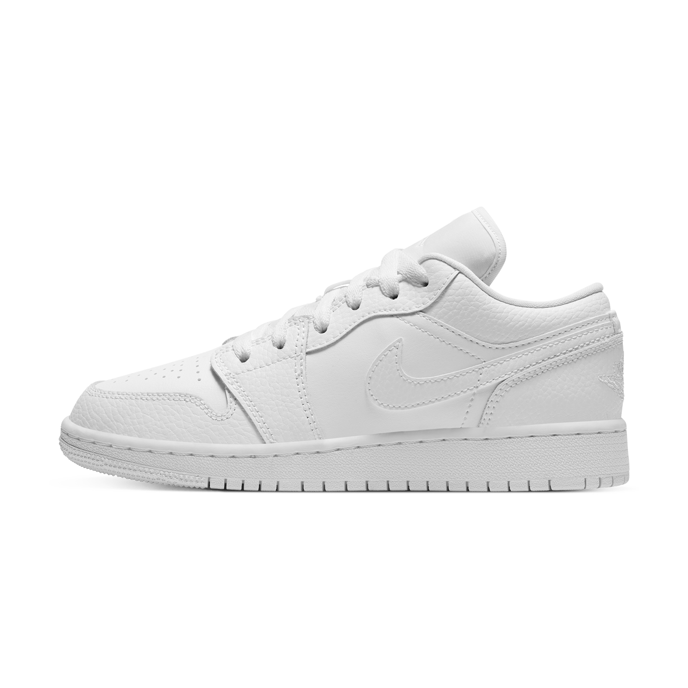 Air Jordan 1 Low GS 'Triple White' — UK 13.5 | EU 32 | US 1Y — Front View
