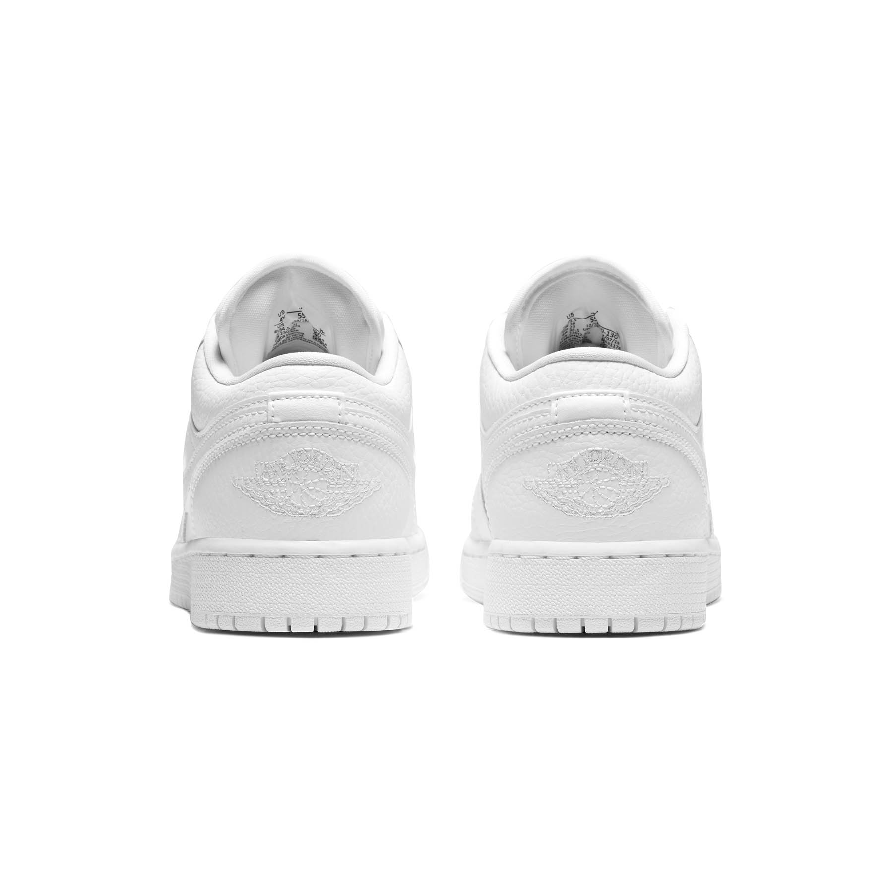 Air Jordan 1 Low GS 'Triple White' — UK 13.5 | EU 32 | US 1Y — Top View