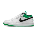 Air Jordan 1 Low GS 'White Lucky Green' — UK 13.5 | EU 32 | US 1Y — Front View