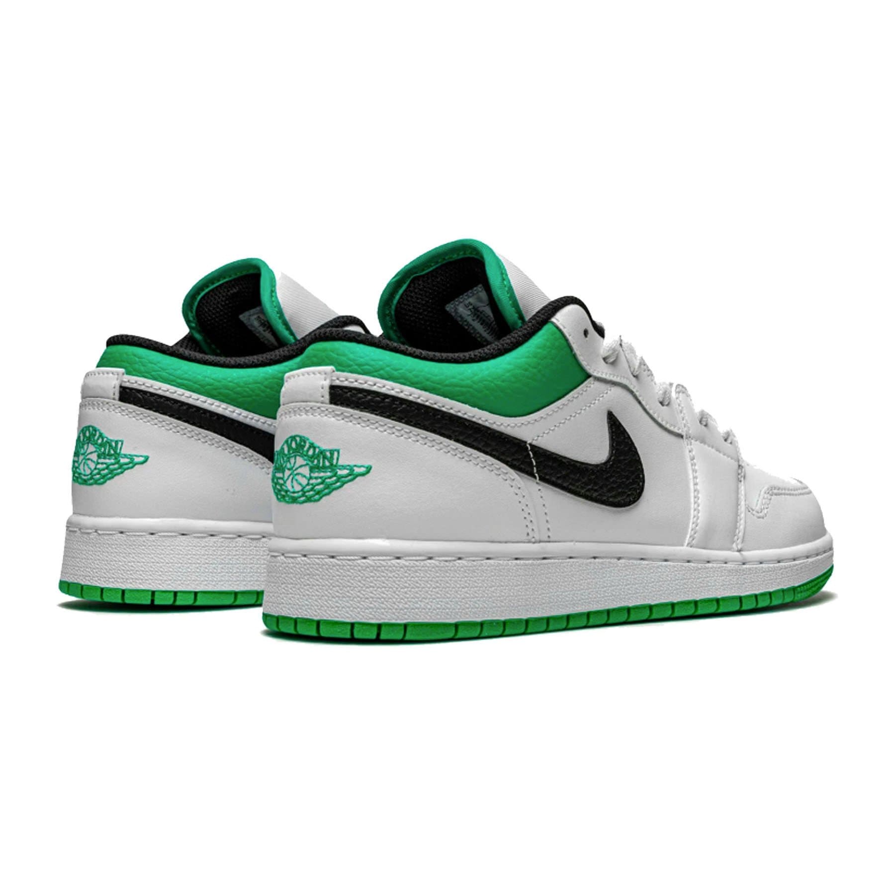Air Jordan 1 Low GS 'White Lucky Green' — UK 13.5 | EU 32 | US 1Y — Back View