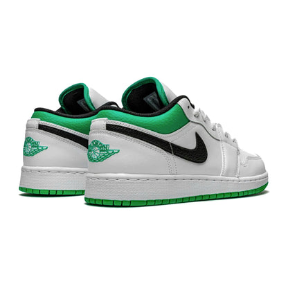 Air Jordan 1 Low GS 'White Lucky Green' — UK 13.5 | EU 32 | US 1Y — Back View