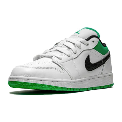 Air Jordan 1 Low GS 'White Lucky Green' — UK 13.5 | EU 32 | US 1Y — Top View