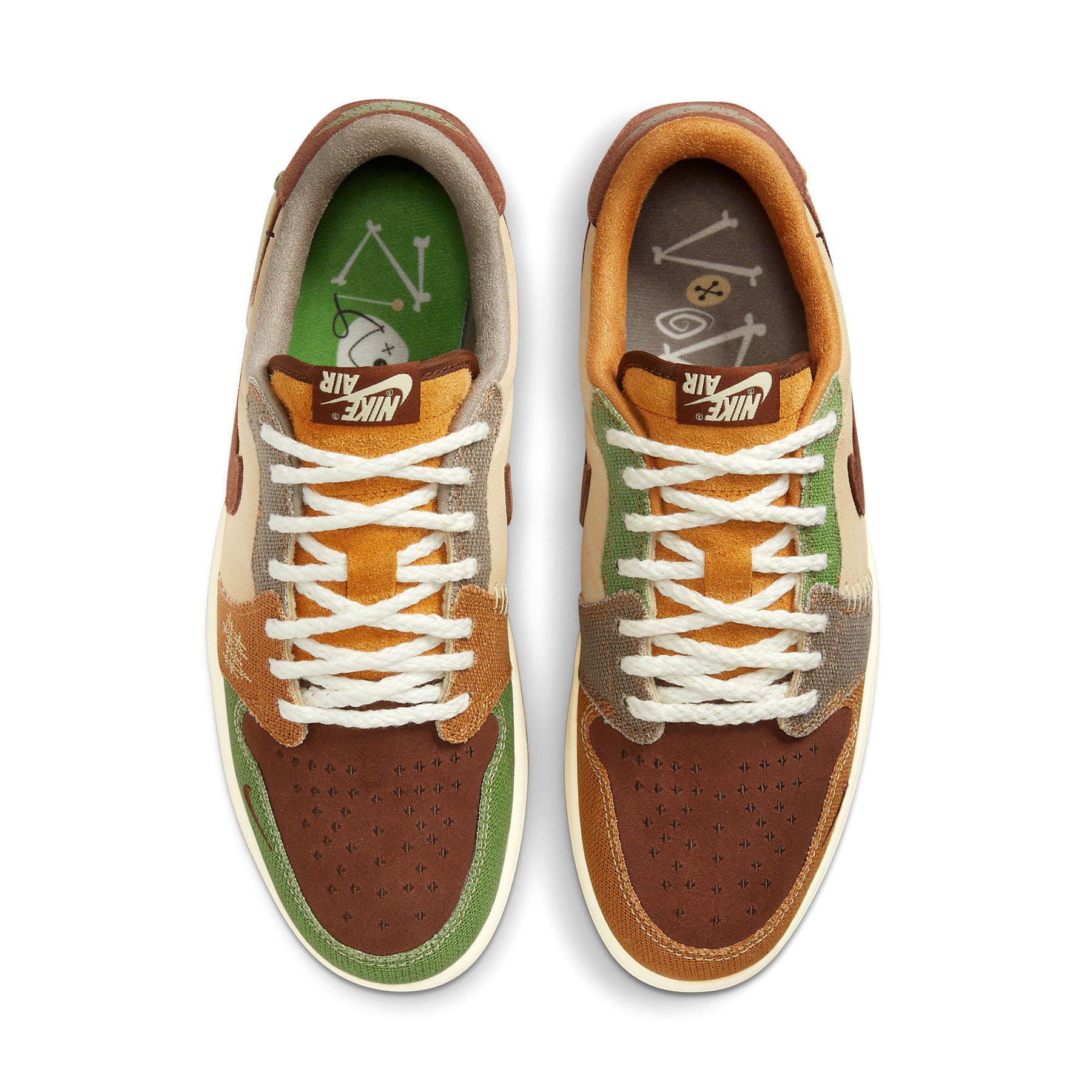 Zion Williamson x Air Jordan 1 Retro Low OG 'Voodoo' — UK 3 | EU 35.5 | US 3.5 — Back View