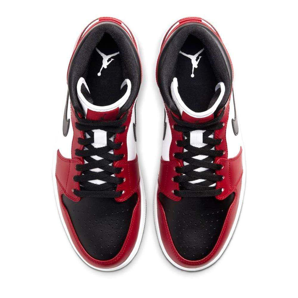 Air Jordan 1 Mid 'Chicago Black Toe' — UK 3 | EU 35.5 | US 3.5 — Top View