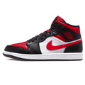 Air Jordan 1 Mid 'Black Fire Red' — UK 3 | EU 35.5 | US 3.5 — Front View