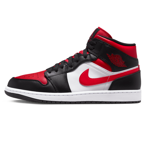 Air Jordan 1 Mid 'Black Fire Red' — UK 3 | EU 35.5 | US 3.5 — Front View