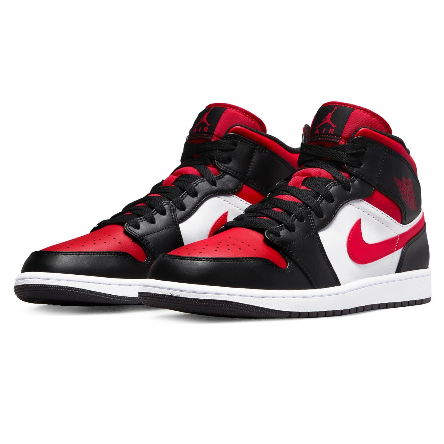 Air Jordan 1 Mid 'Black Fire Red' — UK 3 | EU 35.5 | US 3.5 — Side View