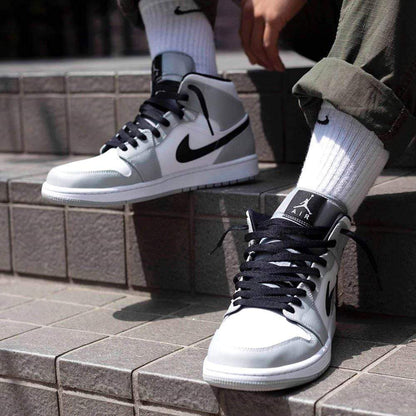 Air Jordan 1 Mid 'Smoke Grey' — UK 3 | EU 35.5 | US 3.5 — Lifestyle View