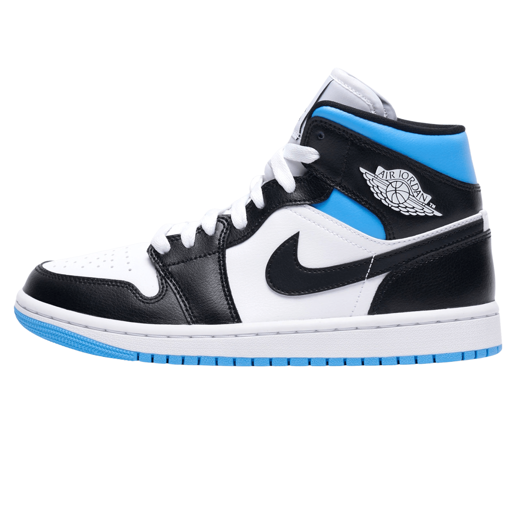 Air Jordan 1 Wmns Mid 'Royal Black Blue' — UK 2.5 | EU 35.5 | US 5 — Front View
