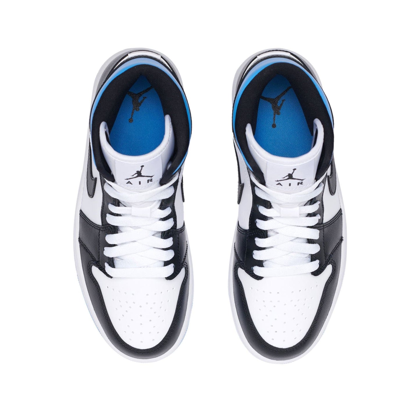 Air Jordan 1 Wmns Mid 'Royal Black Blue' — UK 2.5 | EU 35.5 | US 5 — Top View