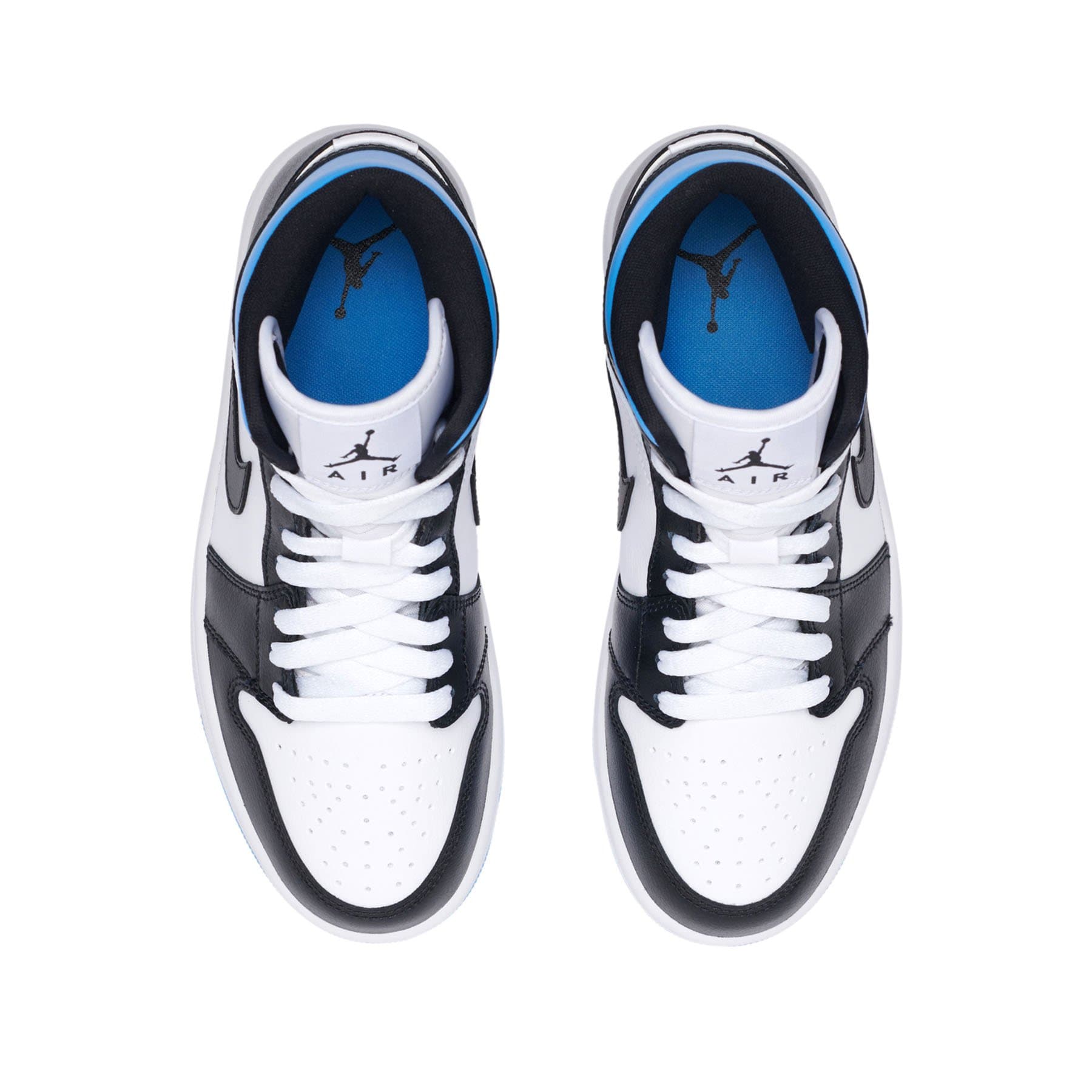 Air Jordan 1 Wmns Mid 'Royal Black Blue' — UK 2.5 | EU 35.5 | US 5 — Top View