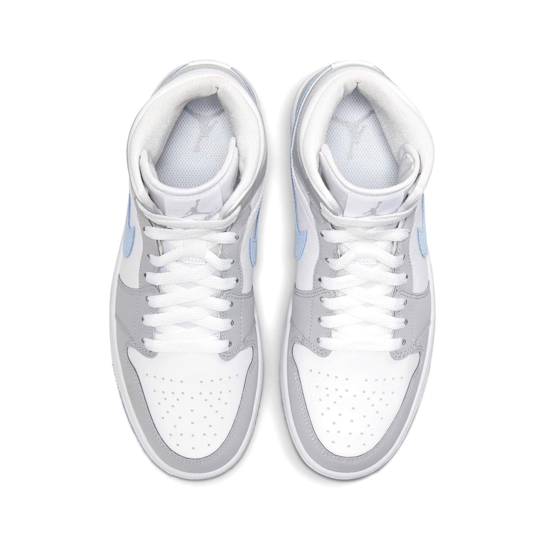 Air Jordan 1 Mid Wmns 'White Wolf Grey' — UK 2.5 | EU 35.5 | US 5 — Top View