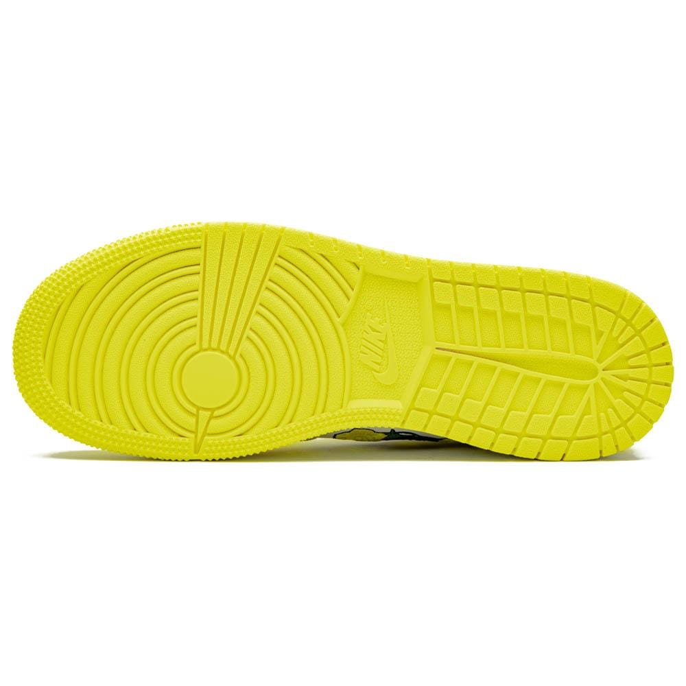 Air Jordan 1 Mid SE GS 'Rose Patch - Dynamic Yellow' — UK 13.5 | EU 32 | US 1Y — Detail View