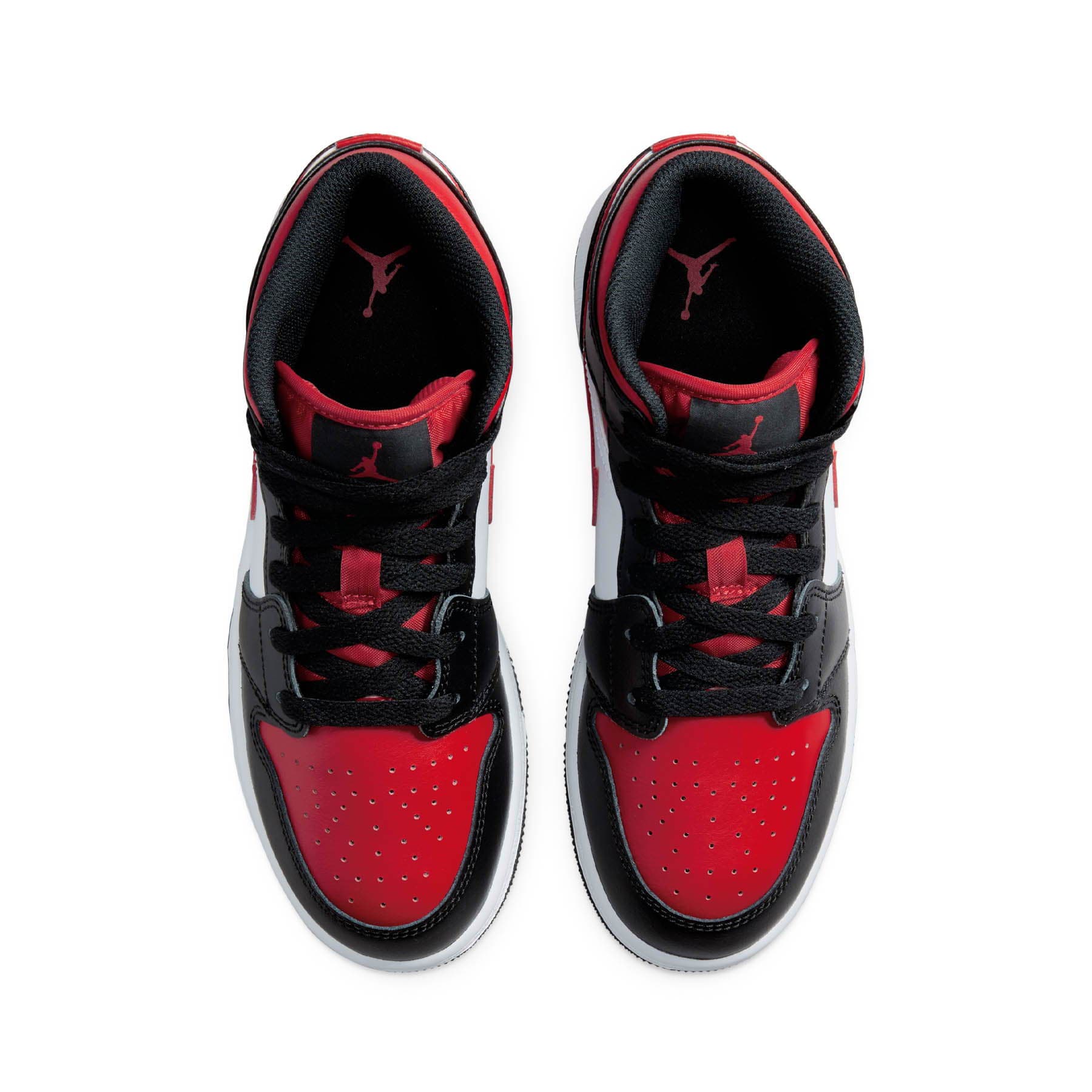 Air Jordan 1 Mid GS 'Black Fire Red' — UK 13.5 | EU 32 | US 1Y — Back View