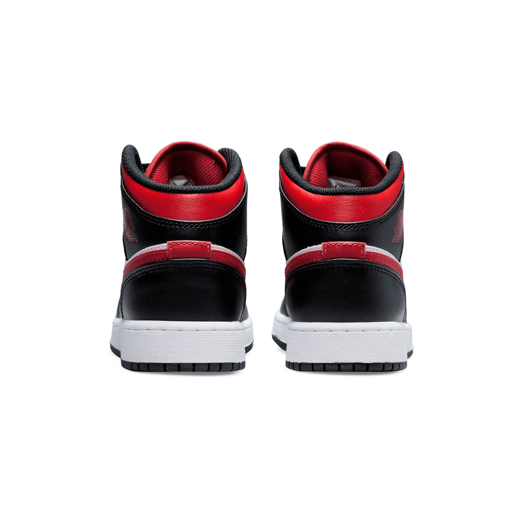 Air Jordan 1 Mid GS 'Black Fire Red' — UK 13.5 | EU 32 | US 1Y — Top View