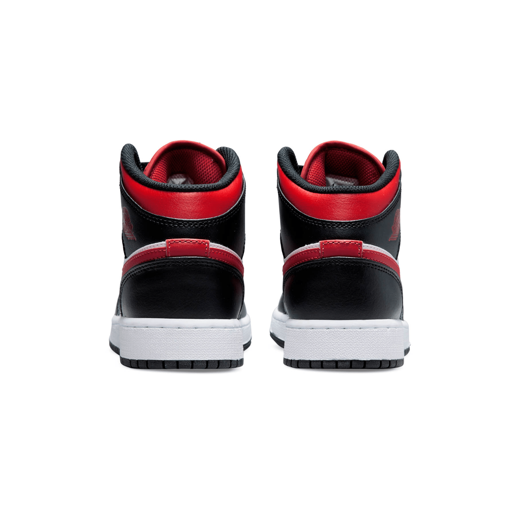 Air Jordan 1 Mid GS 'Black Fire Red' — UK 13.5 | EU 32 | US 1Y — Top View
