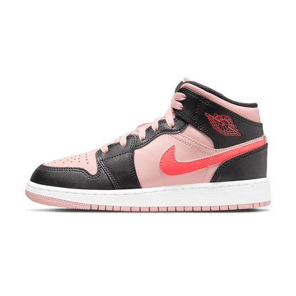 Air Jordan 1 Mid GS Black Pink Crimson — UK 13.5 | EU 32 | US 1Y — Front View