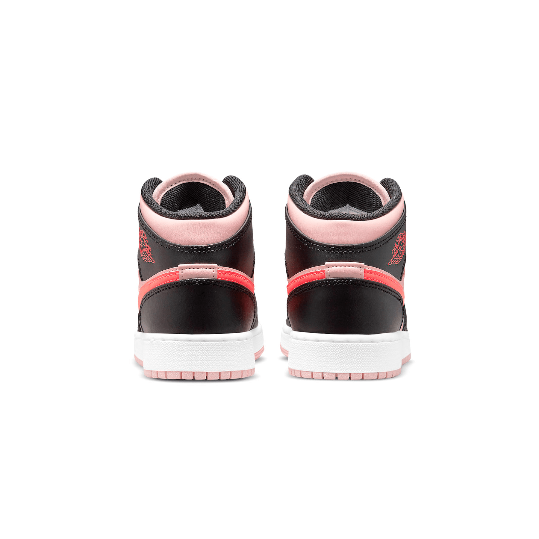 Air Jordan 1 Mid GS Black Pink Crimson — UK 13.5 | EU 32 | US 1Y — Top View