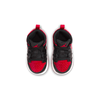 Air Jordan 1 Mid SS TD 'Black + Red = Bred' — UK 0C | EU 15 | US 0C — Back View
