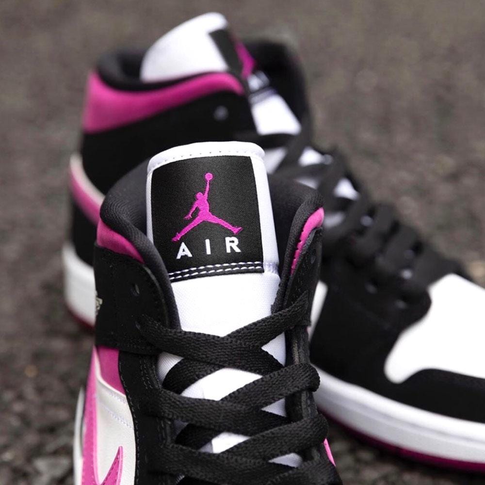 Air Jordan 1 WMNS Mid 'Black Cactus Flower' — UK 3.5 | EU 36 | US 4 — Detail View