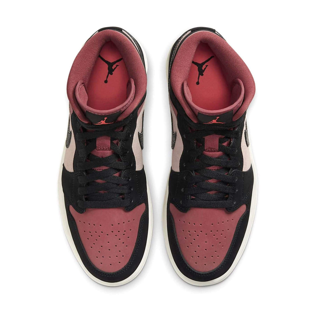 Air Jordan 1 Wmns Mid 'Burgundy Dusty Pink' — UK 2.5 | EU 35.5 | US 5 — Back View