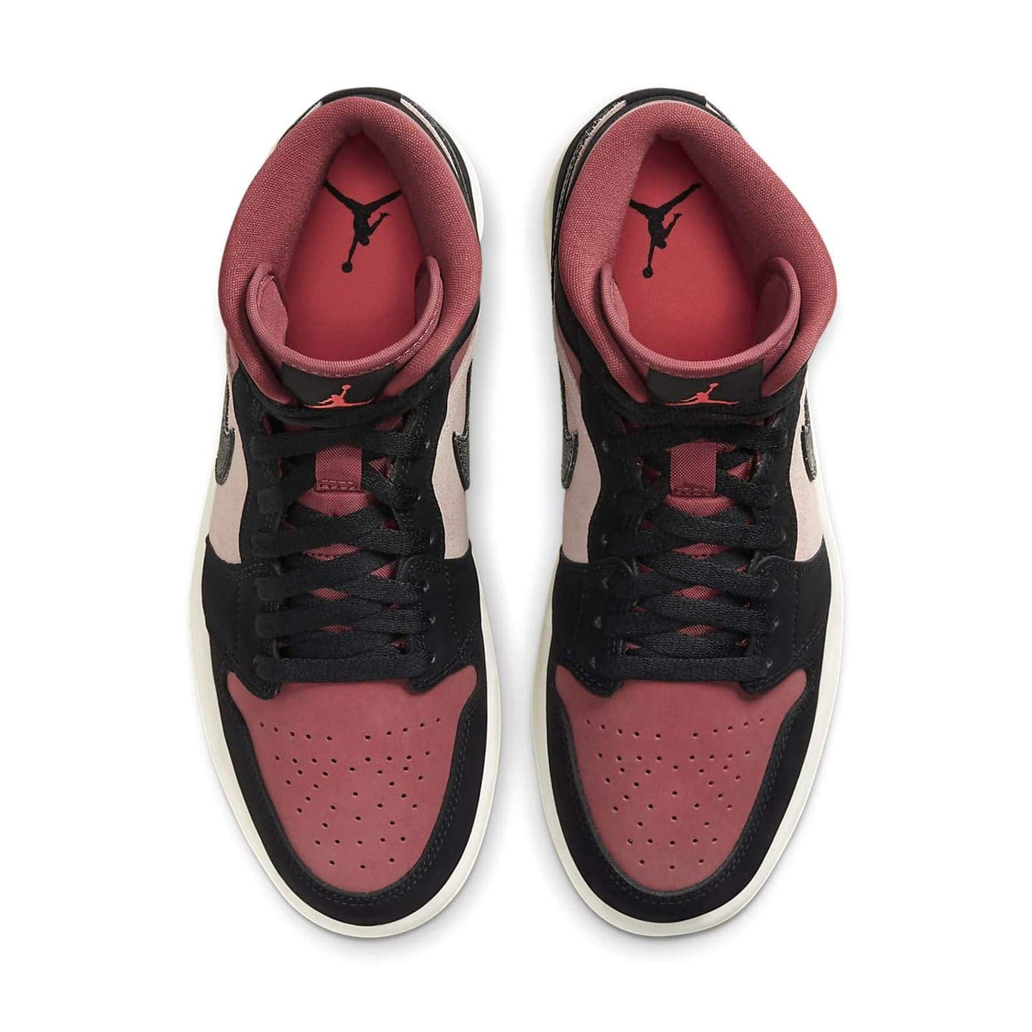 Air Jordan 1 Wmns Mid 'Burgundy Dusty Pink' — UK 2.5 | EU 35.5 | US 5 — Back View