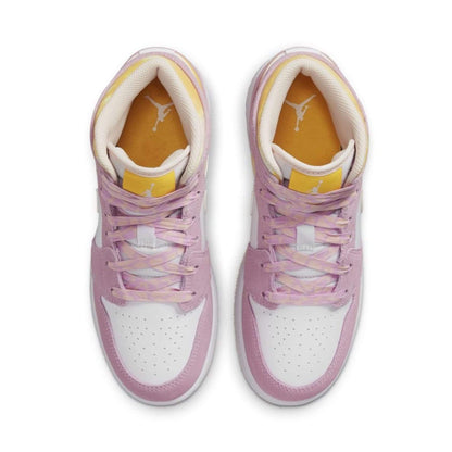 Air Jordan 1 Mid SE GS "Arctic Pink" — UK 13.5 | EU 32 | US 1Y — Back View
