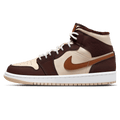 Air Jordan 1 Mid SE Wmns 'Cream Dark Chocolate' — UK 2.5 | EU 35.5 | US 5 — Front View