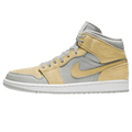 Air Jordan 1 Mid SE Grey Fog Lemon Wash — UK 3 | EU 35.5 | US 3.5 — Front View