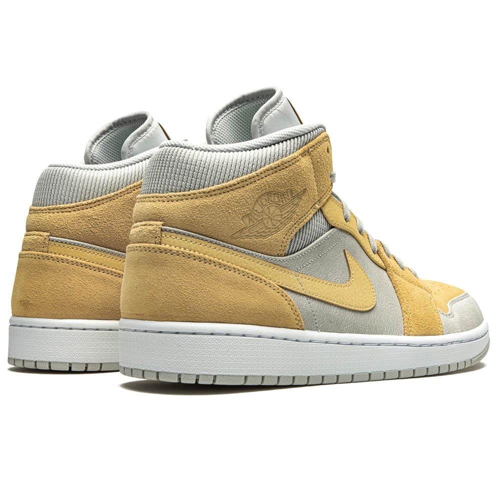 Air Jordan 1 Mid SE Grey Fog Lemon Wash — UK 3 | EU 35.5 | US 3.5 — Side View